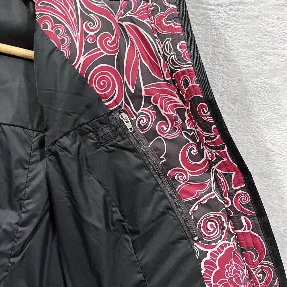 Athleta Down Filled Puffer Vest Womens XS Coat Paisley Puffer Pink Winter Floral - Picture 6 of 11